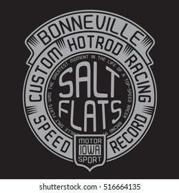 Motorcycle racing typography, t-shirt graphics, vectors