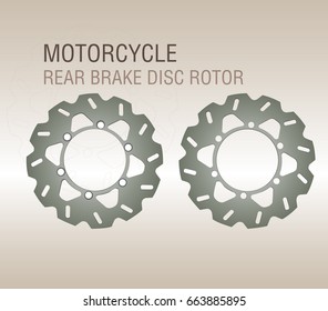 Motorcycle Rear Brake Disc vector