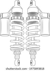 Motorcycle Rear Dual Shock Subtank