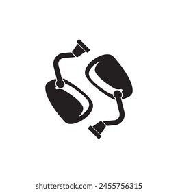 Motorcycle rear view mirror symbol icon vector illustration design