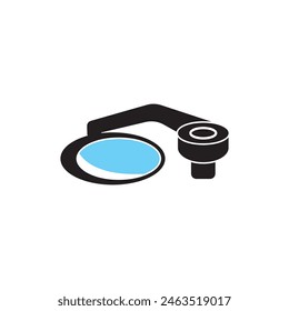 Motorcycle rear view mirror symbol icon vector illustration design