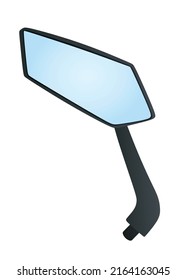 Motorcycle rear view mirror. vector illustration