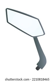 Motorcycle rear view mirror. vector illustration