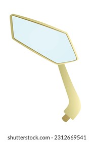 Motorcycle rear view mirror. vector illustration