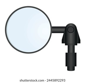 Motorcycle rear view mirror. vector illustration