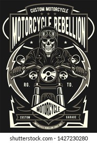 Motorcycle Rebellion Tshirt Design Template