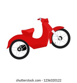 Motorcycle red. Vector illustration. EPS 10.