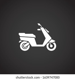 Motorcycle related icon on background for graphic and web design. Creative illustration concept symbol for web or mobile app.