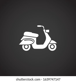 Motorcycle related icon on background for graphic and web design. Creative illustration concept symbol for web or mobile app.