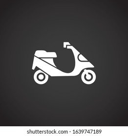 Motorcycle related icon on background for graphic and web design. Creative illustration concept symbol for web or mobile app.