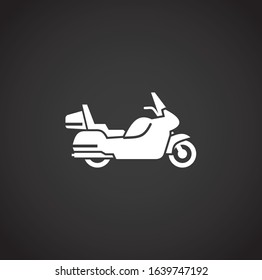 Motorcycle related icon on background for graphic and web design. Creative illustration concept symbol for web or mobile app.