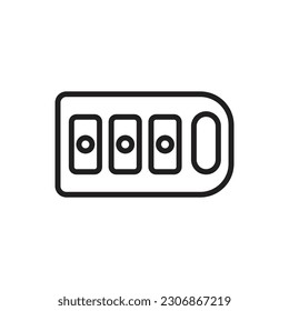 Ilustrador vector de iconos de contorno remoto de motocicleta