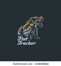 motorcycle retro emblem design