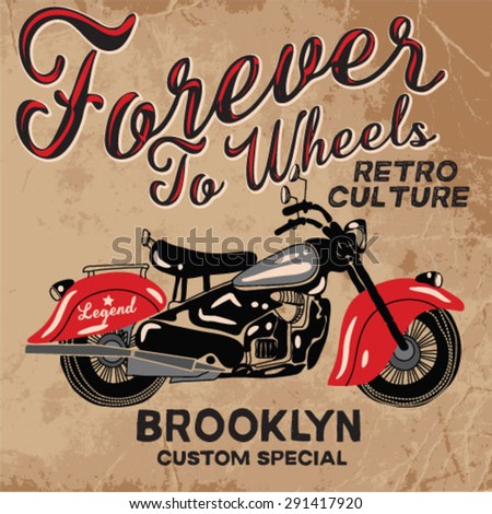 motorcycle retro style.