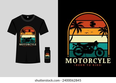 Motorcycle Retro Vintage T Shirt Design