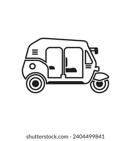 Motorcycle rickshaw icon logo vector illustration design