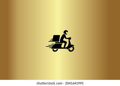 Motorcycle rider  Basic and elegant minimal artistic design , initial based Icon logo-vector