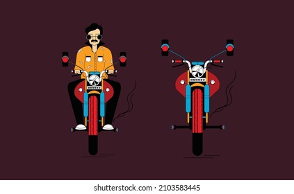 Motorcycle Rider, Front Motorcycle Driver, Wheel, Headlamp