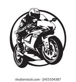 Motorcycle Rider Logo Stock Vector Illustration and Graphics