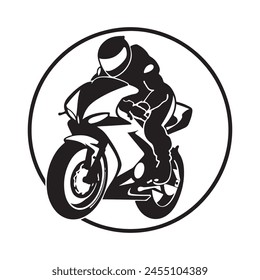 Motorcycle Rider Logo Stock Vector Illustration and Graphics