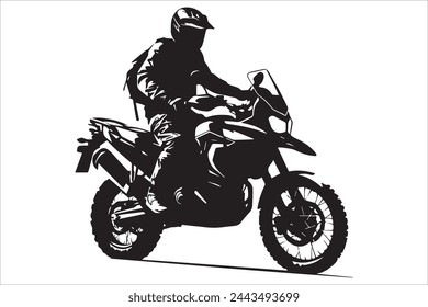 motorcycle rider silhouette vector design