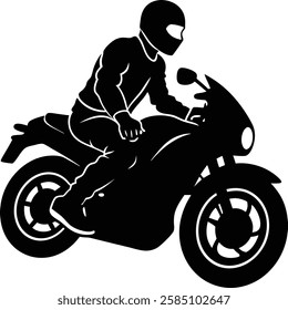 Motorcycle rider silhouette vector illustration design isolated on white background