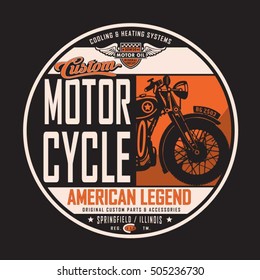 Motorcycle rider typography, t-shirt graphics, vectors