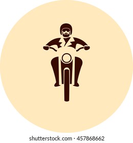 Motorcycle rider vector