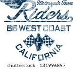 Motorcycle rider - Vintage artwork for boy t shirt in custom colors
