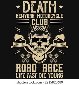 Motorcycle rider's tshirt design vector design 