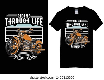 Motorcycle riding design, vector Motorcycle shirt, Vintage Biker shirt Graphic Motorcycle Men Retro Unisex shirt, California shirt Biker 