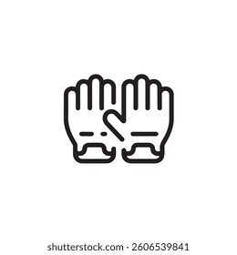 Motorcycle Riding Hand Gloves Icon Vector Art On White Background, Motorbike Gloves