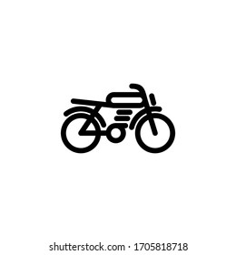 motorcycle roadster  icon vector on white background