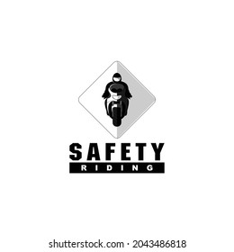  Motorcycle safety advice logo design inspiration