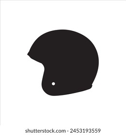 Motorcycle scooter helmet silhouette icon vector illustration isolated on white background