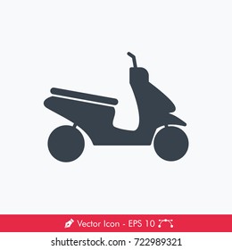 Motorcycle (Scooter) Icon / Vector