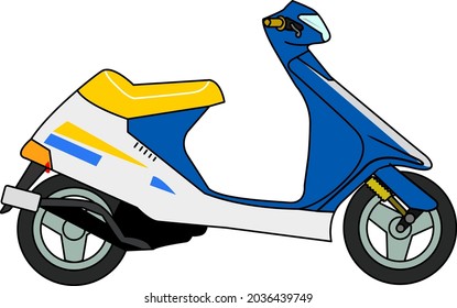 Motorcycle Scooter Matic Flat Design