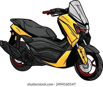 Motorcycle scooter model matic vector cartoon