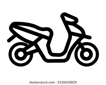 Motorrad Roller Modell Matic Vektor Cartoon Symbol Umriss einfach