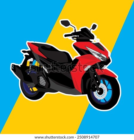 motorcycle scooter model matic vector ilustration