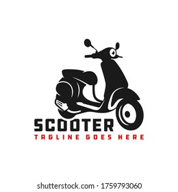 motorcycle scooter vector logo design