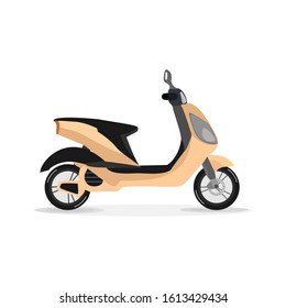 Motorcycle scooter with white background, vector illustration