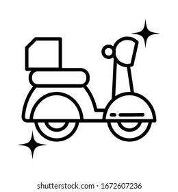 motorcycle service, order, shipping, fast and free transport vector illustration design
