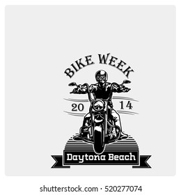 Motorcycle Shield emblem, logo design.