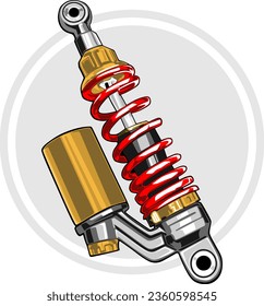 Motorcycle shock absorber with drum