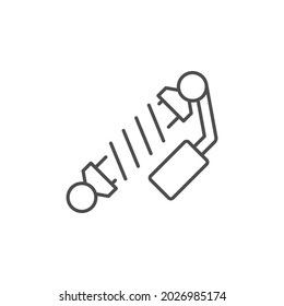 Motorcycle shock absorber line outline icon