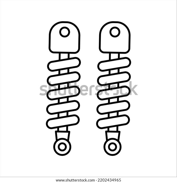 Motorcycle Shock Icon On White Background Stock Vector (Royalty Free ...