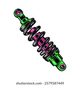 Motorcycle Shockbreaker Illustrator Vector Design