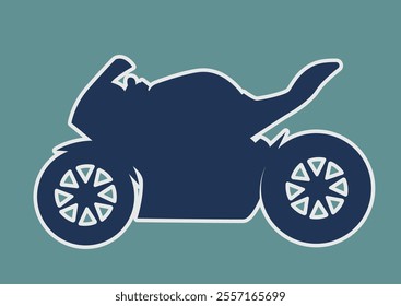 motorcycle silhouette design illustration, silhouette style design, designed for icon and animation