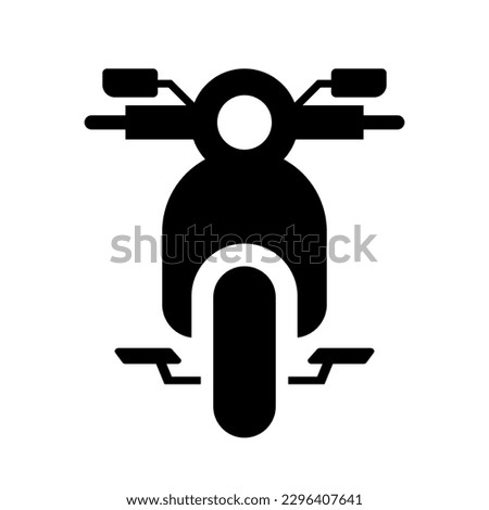 Motorcycle silhouette icon. Motor scooter. Vector.